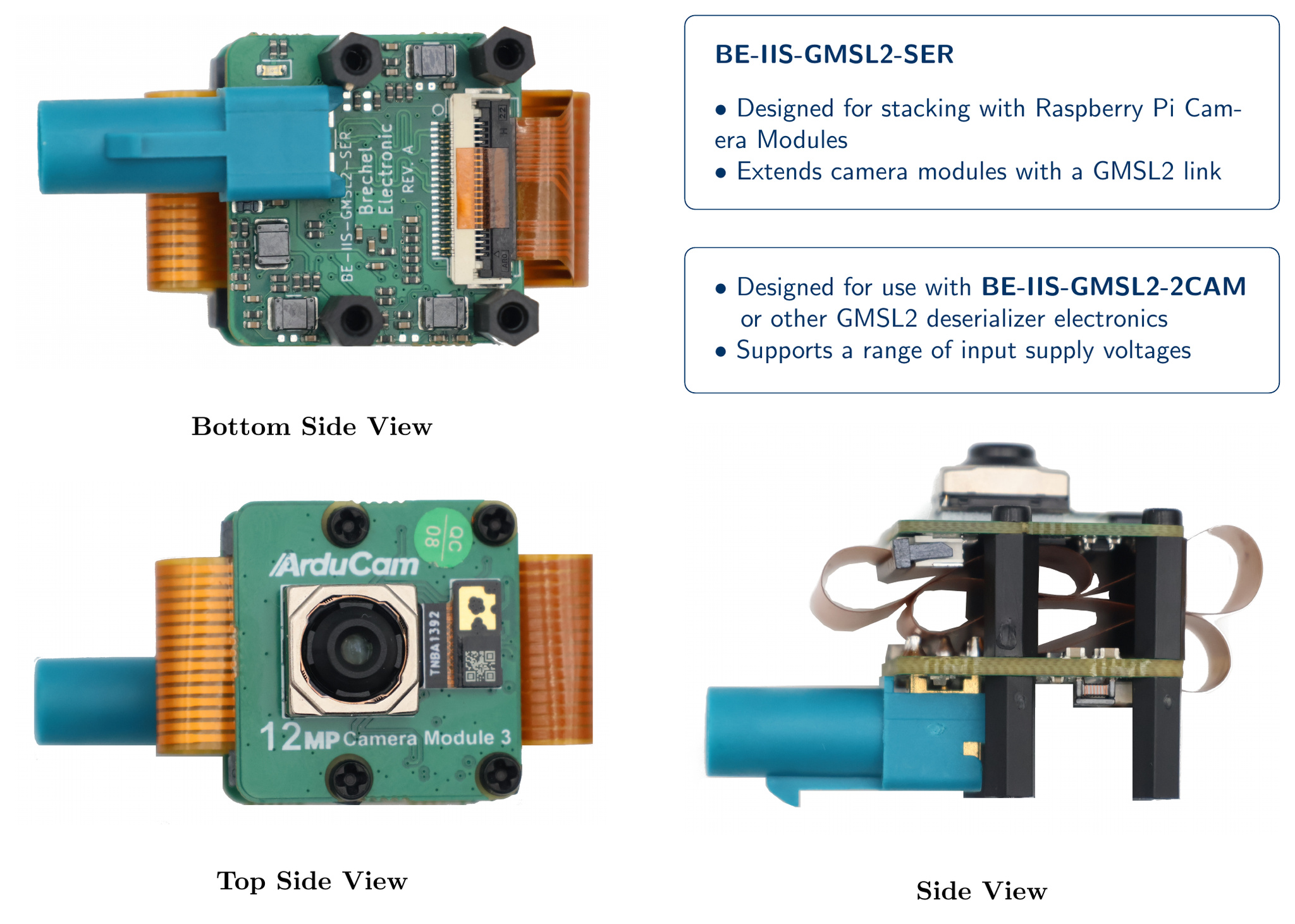BE-IIS GMSL2 serializer board annotated