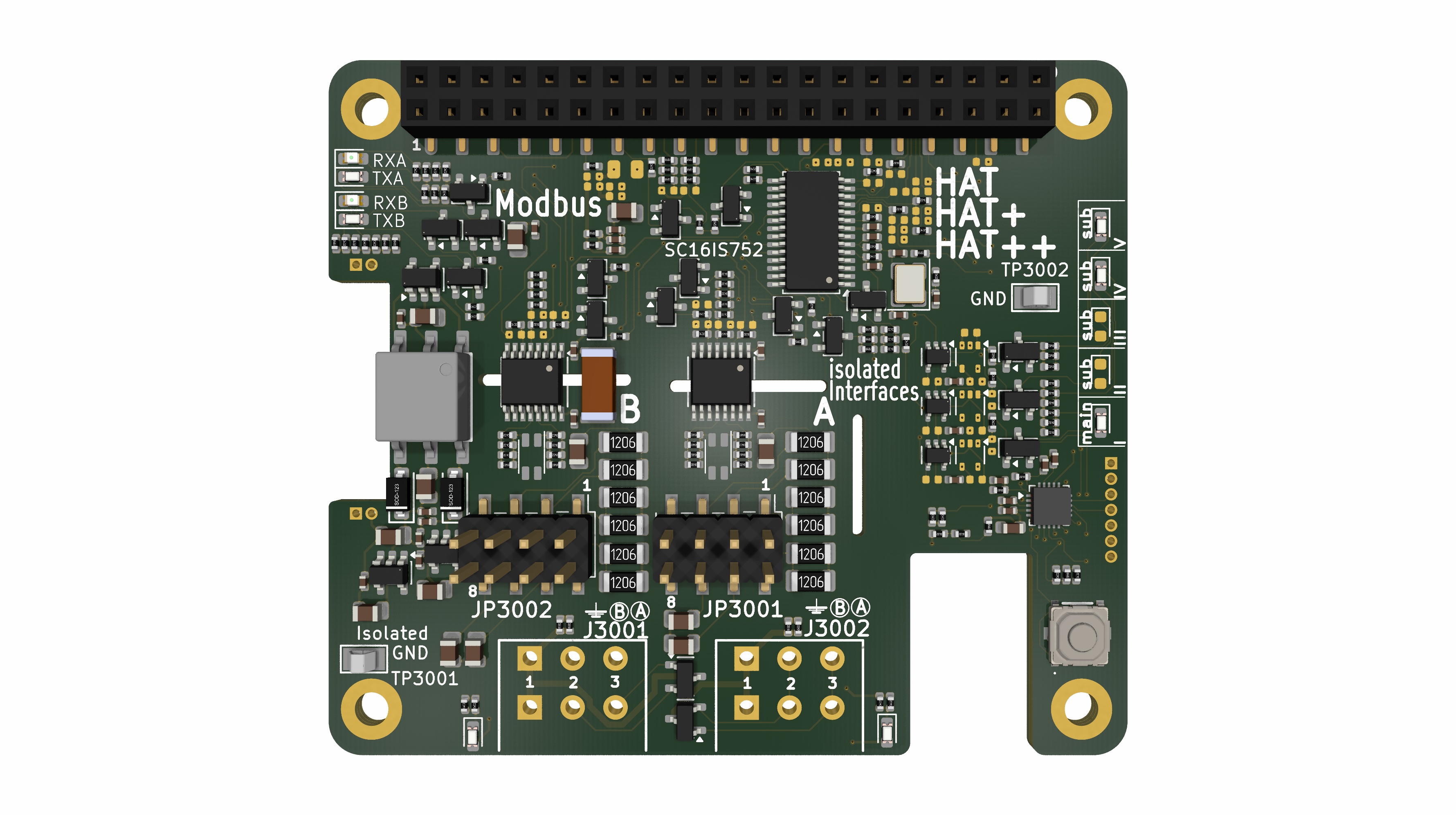 Isolated Dual RS-485 (Modbus) Industrial HAT++ for Raspberry Pi