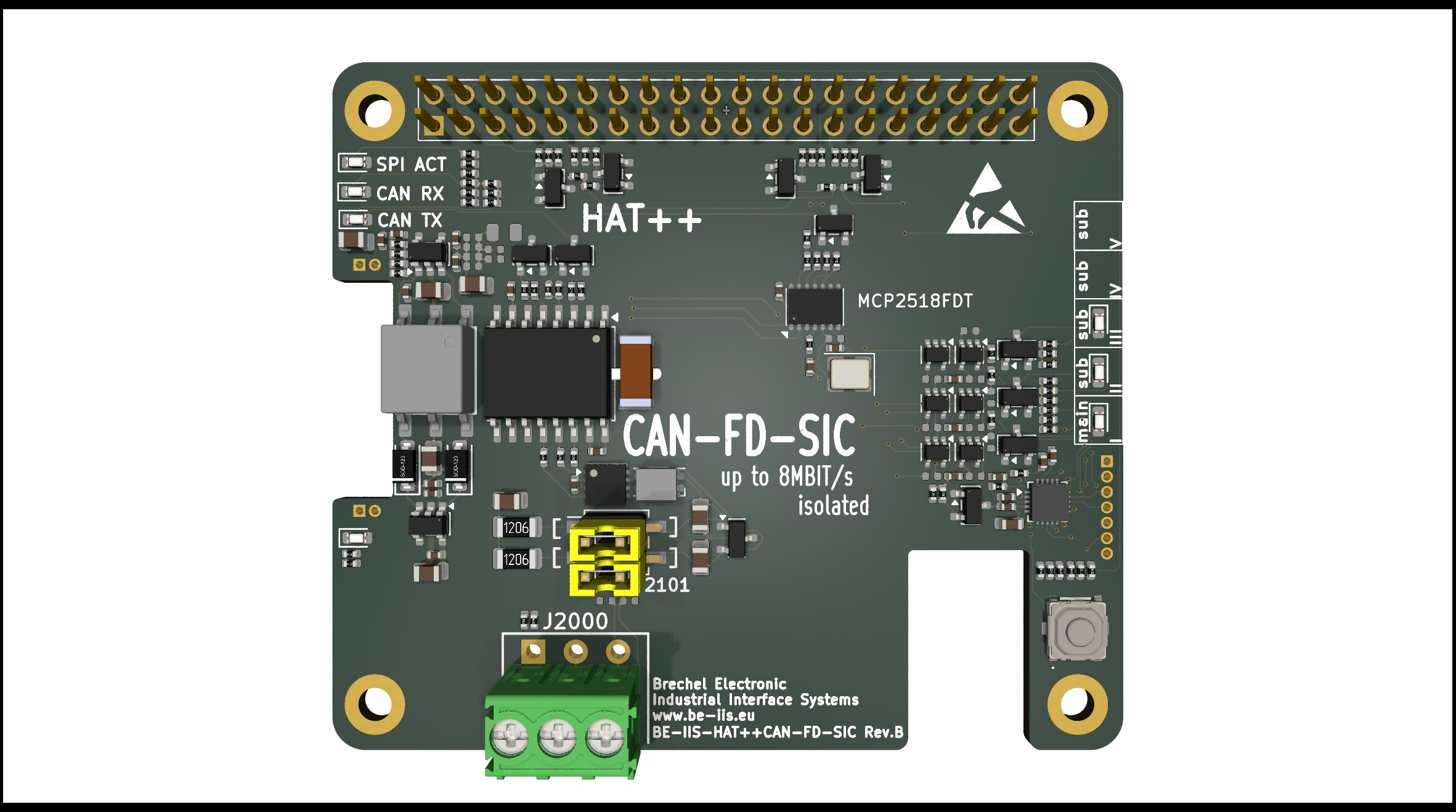 CAN-FD-SIC Industrial HAT++